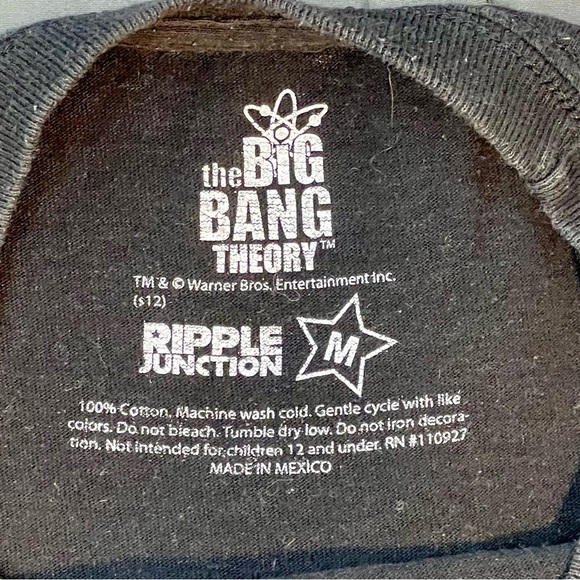 Ripple Junction Big Bang Theory Sheldon Bazinga Graphic tee Medium - Picture 3 of 3